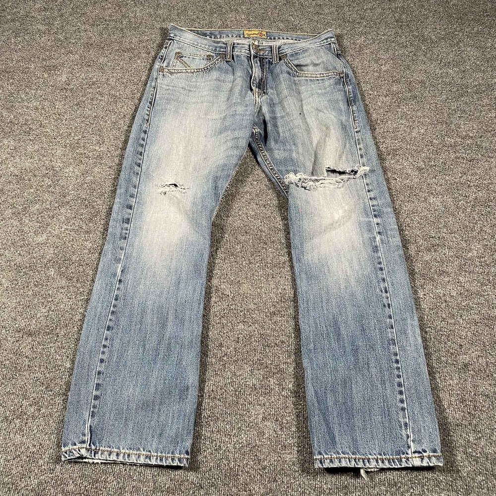 Wrangler 20X Cowboy Rancher Jeans Mens 33x32 Thrashed Ripped Distressed Faded